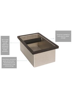 Rattleware Rattleware Knock Box - Stainless Steel Coffee Puck Container with Steel Holder and Noise-Reducing Rubber Ring (9.25" x 5.5" x 4")  - Image 4