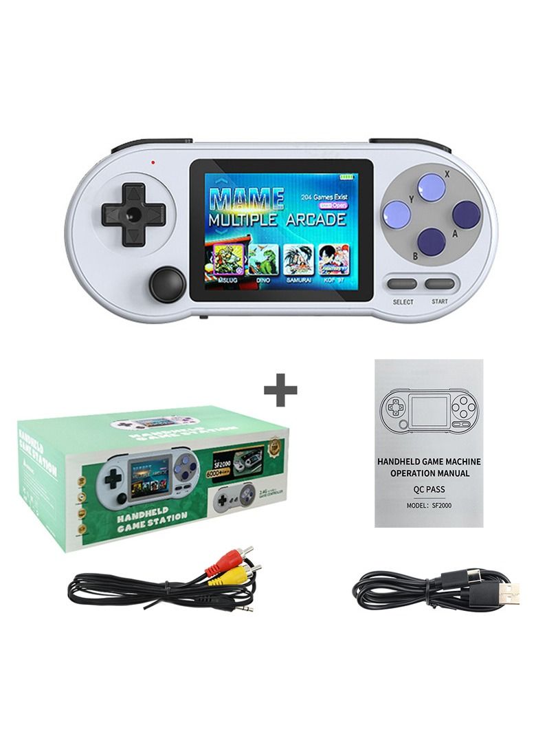Wireless handheld game console with 7 emulators, 6000 games and 3-inch screen