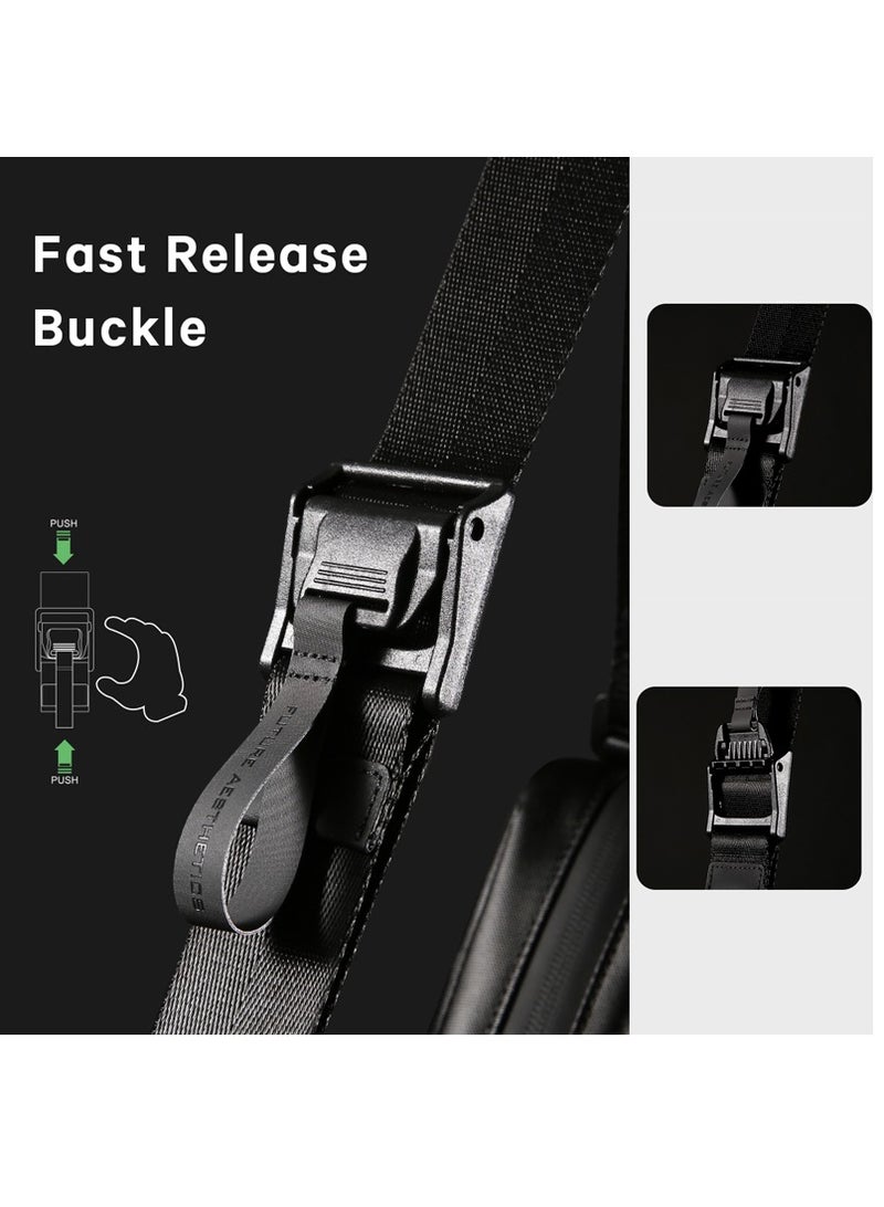 بانجي بانج حقيبة كروس للرجال مقاومة للماء حقيبة عمل بسيطة (رمادي) - Image 5