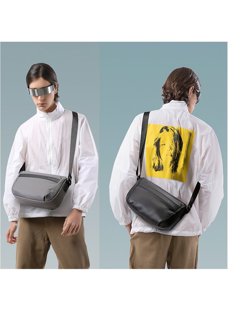 بانجي بانج حقيبة كروس للرجال مقاومة للماء حقيبة عمل بسيطة (رمادي) - Image 2