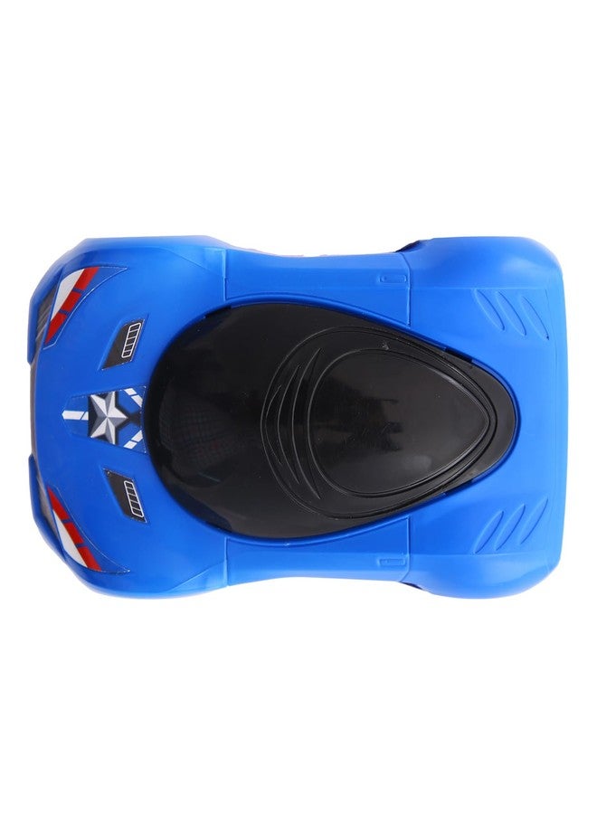 SKOODLE Marvel Pull-Back Hyper Car for Kids - Captain America Edition, Marvel Inspired Toy Cars with Sturdy and Long-Lasting Construction, Enhances Motor Skills and Fun Vehicle Toy for Gifting - Blue - Image 5