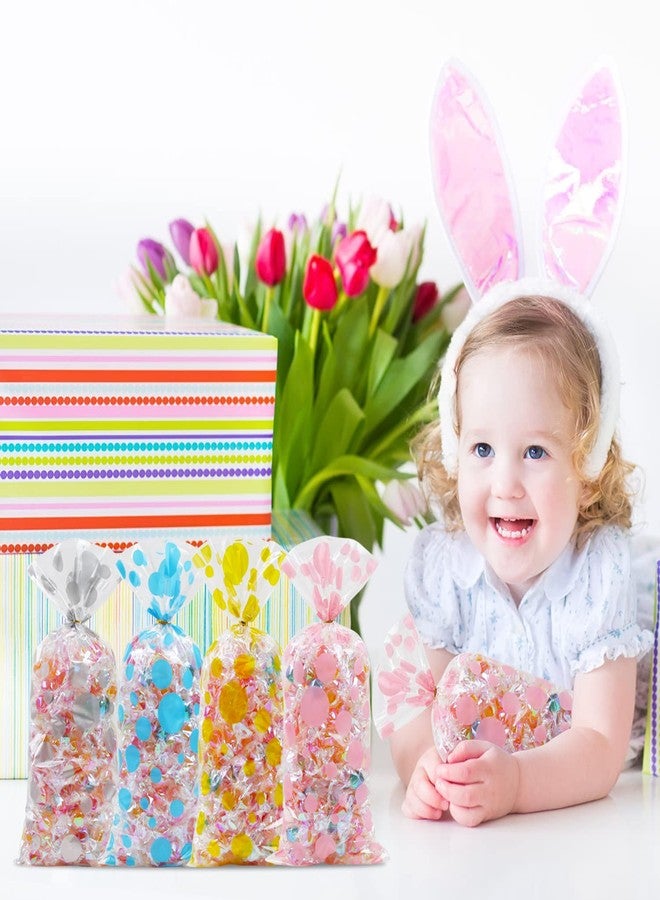 NEPOG 120Pcs Polka Dot Cellophane Bags, Cellophane Treat Bags, Goodie Candy Favor Bags with Twist Ties for Wedding Kids School Lunches Baby Shower Birthday Party Supplies - Image 4