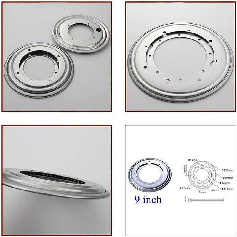 klarakoLAZY SUSAN BEARING 6'', 8'', 9'', 12" HEAVY DUTY TURNTABLE BEARING SWIVEL klarakoSilver, 9 Inch - Image 4