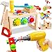 BAODLON Kids Tool Set with Electric Drill 39 Pcs Wooden Toddler Play Tool Bench Kits with Tool Box Montessori STEM Educational Pretend Construction Toy for 3 4 5 6 Year Old Boys Girls Birthday Gifts - Image 2