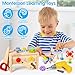BAODLON Kids Tool Set with Electric Drill 39 Pcs Wooden Toddler Play Tool Bench Kits with Tool Box Montessori STEM Educational Pretend Construction Toy for 3 4 5 6 Year Old Boys Girls Birthday Gifts - Image 4