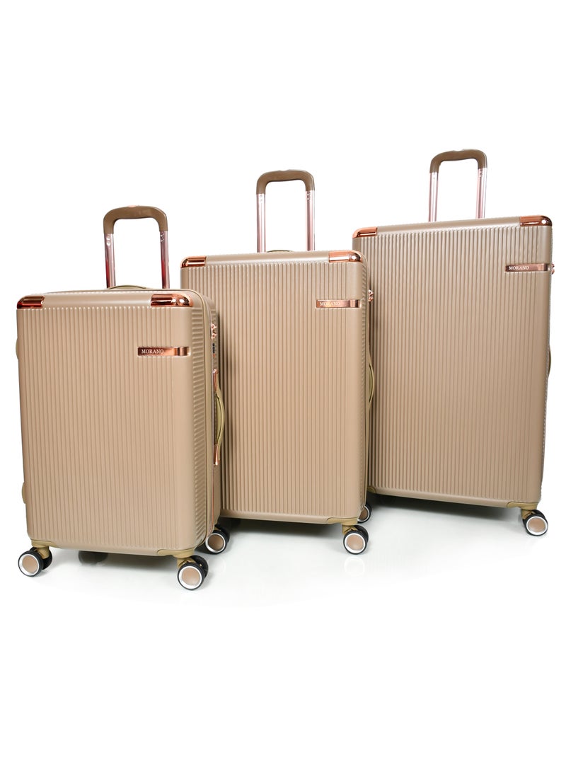 مورانو شنط سفر من مورانو مكون من خمس قطع لون ( ذهبـي) - Image 3