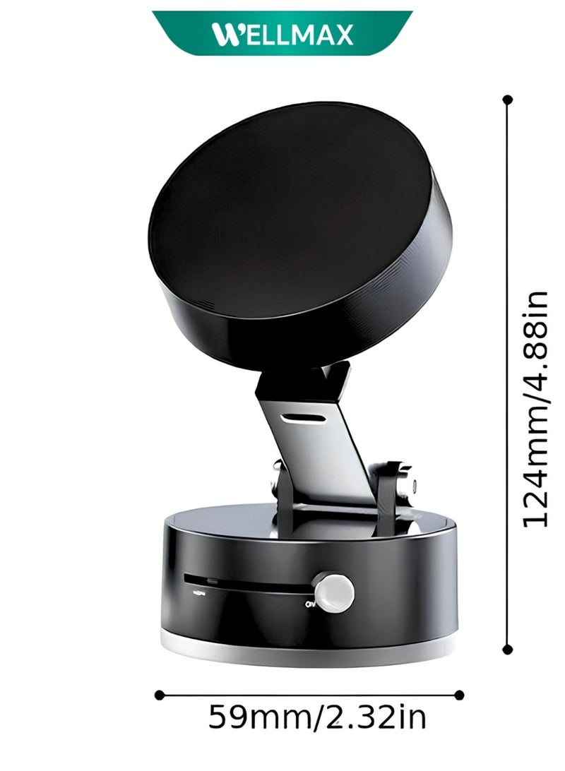 WELLMAX WM Vacuum Suction Car Phone Holder Strong Grip Dashboard Windshield Mount 360 Rotation Universal Mobile Holder Hands Free for iPhone Android WMAX HOL2032 - Image 5