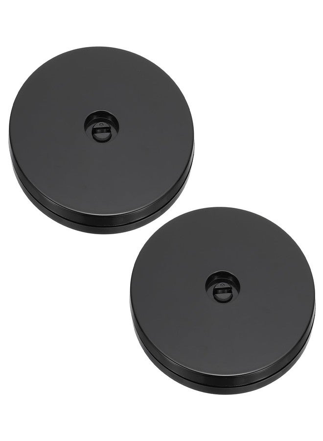 PATIKIL 5 Inch Heavy Rotating Swivel Stand, 2Pcs 360˚ Rotation Lazy Susan Turntable with Steel Ball Bearings for Model Base Rotating Plants TV Computers Monitors, Black - Image 1