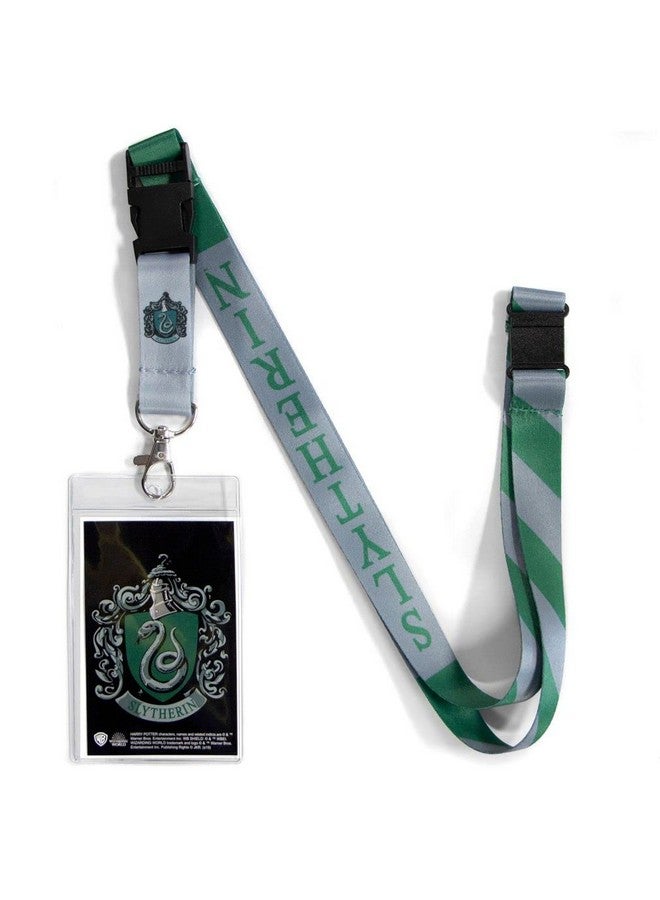 Ata-Boy Harry Potter Slytherin Crest Reversible Lanyard With Breakaway Clip And Id Holder… - Image 1