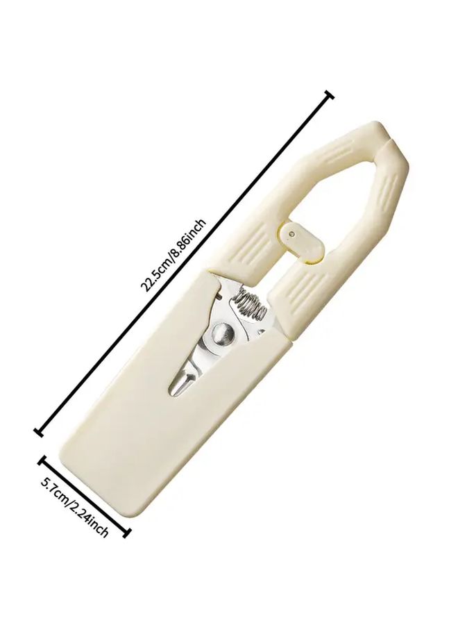White Heavy Duty Chicken Shears With Magnetic Cover For Kitchen - Image 3