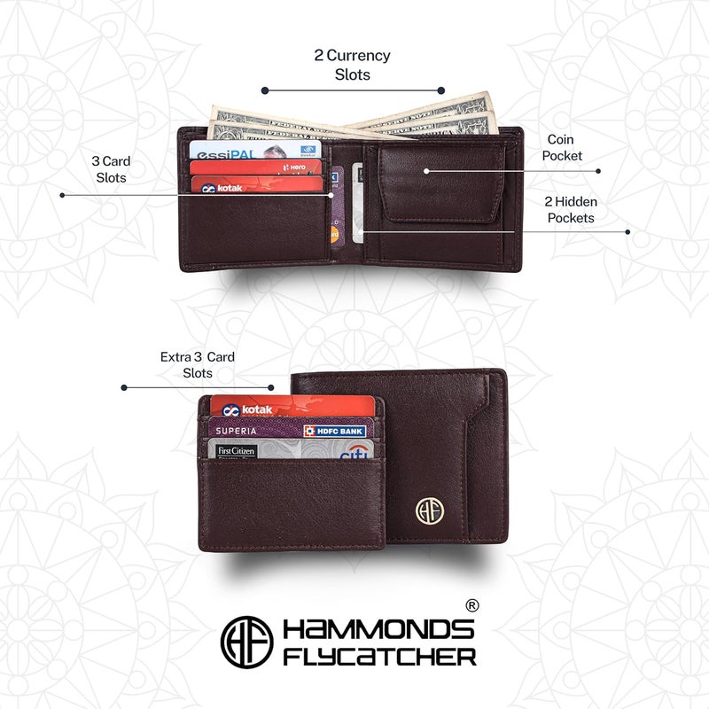 HAMMONDS FLYCATCHER Men's Genuine Leather Belt Wallet Combo, Valentine's Gift for Boyfriend and Husband, Birthday Gift for Boyfriend Unique, Leather Wallet & Belt Combo, Gifting Idea for Friend,Brown - Image 2