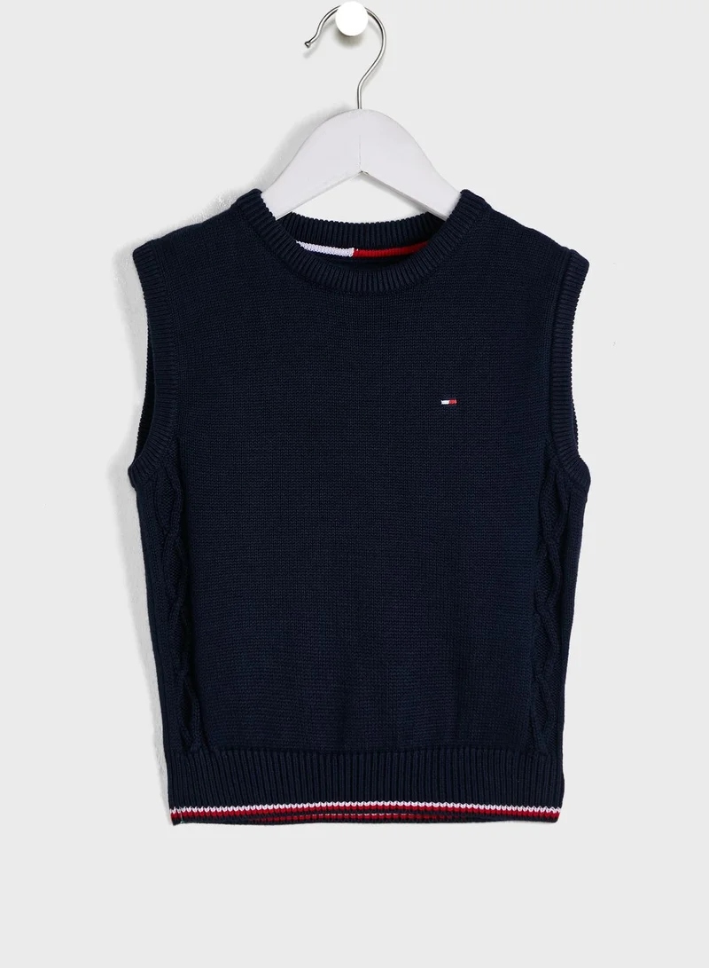TOMMY HILFIGER Kids Essential Cable Vest Sweater