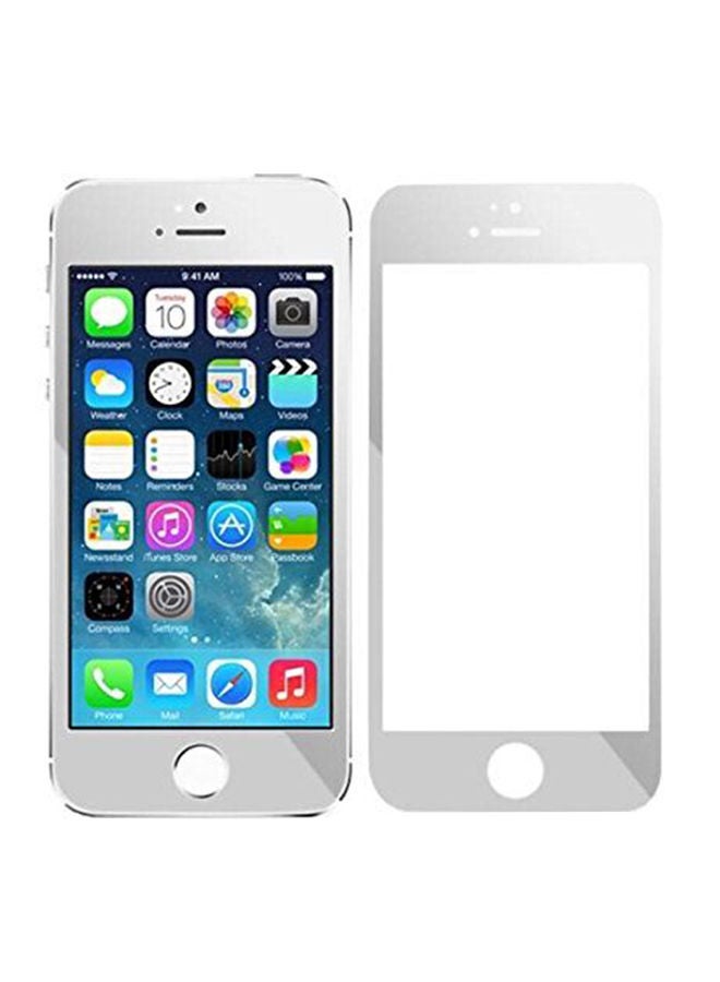 NIBEMINENT Tempered Glass Screen Protector For Apple iPhone 5/5S/5C Clear/White