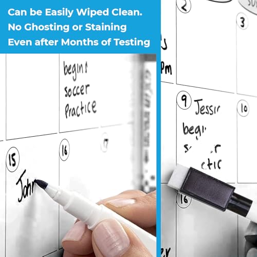 True Flair Trueflair Magnetic Board Dry Erase Whiteboard for Fridge, 30 cm x 23 cm, with Black Marker, Waterproof Surface (Pack of 2 PC - A4) - Image 2