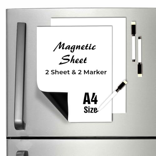True Flair Trueflair Magnetic Board Dry Erase Whiteboard for Fridge, 30 cm x 23 cm, with Black Marker, Waterproof Surface (Pack of 2 PC - A4) - Image 3