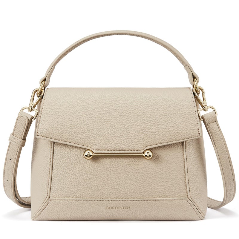 BOSTANTEN Crossbody Bags for Women Vegan Leather Small Purse with Top Handle Shoulder Handbags for Everyday Use, Nude - Image 1