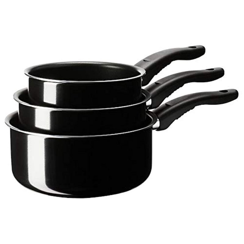 jqm KAVALKAD Saucepan Set Of 3 Black - Image 1
