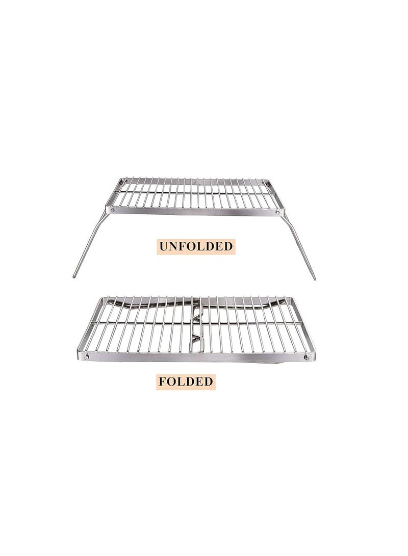 الغافة , كرسي نار اسانلس استيل , للشواء والرحلات والتخييم الحجم الصغير - Image 2