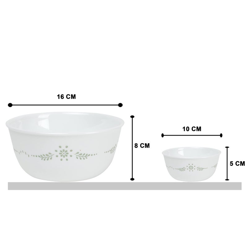 Corelle English Garden Glass 7Pcs Pudding Set, Multicolor - Image 4