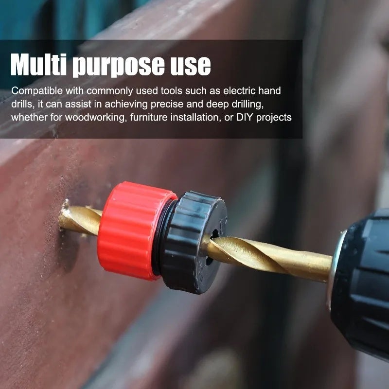 1/10x Drilling Depth Control Adjustable Drill Bit Depth Stop Woodworking Drill Bit Stoppers Limit Rings Hole Drilling Guide Tool - Image 4