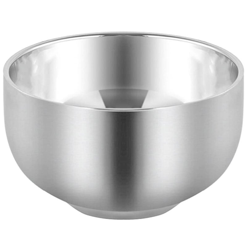 Akstore Men's Durable Shave Soap Cup Stainless Steel Heat Insulation Smooth Shaving Mug Bowl (Medium) - Image 1