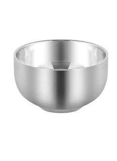 Akstore Akstore Men's Durable Shave Soap Cup Stainless Steel Heat Insulation Smooth Shaving Mug Bowl (Medium)  - Image 1