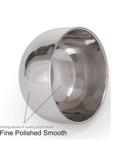 Akstore Akstore Men's Durable Shave Soap Cup Stainless Steel Heat Insulation Smooth Shaving Mug Bowl (Medium)  - Image 2