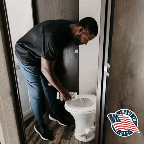 Active علاج خزان الصرف الأسود للـ RV - 16 علاج لمحلل النفايات لخزان الاحتفاظ، خزان المياه الرمادية في الـ RVs، المخيمات والقوارب - منظف حساس مرحاض المخيم، مزيل الروائح، 32 أونصة - صنع في الولايات المتحدة الأمريكية - Image 5