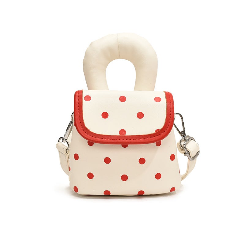 Ladies Handbags Polo Dot Mini Small Bag Commuter Printed Shoulder Crossbody Bucket Bag - Image 1