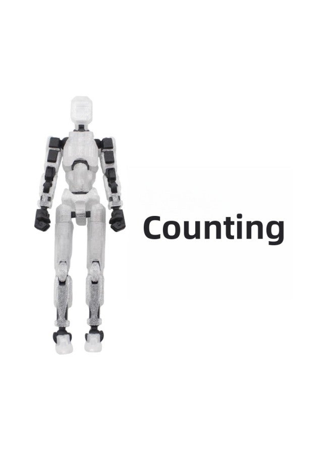 Multi-joint Movable Figure Hand Board Lucky 13 Doll Full Body Activity Robot Decompression To Play Artifact-Color:Second Generation Transparent Color Bag 60g  - Image 1