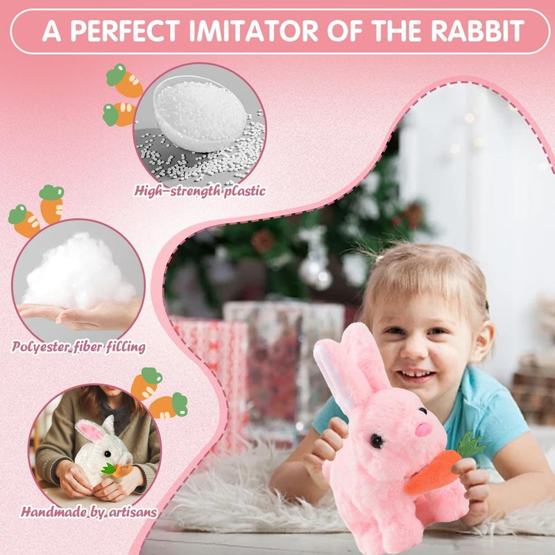 Nenrte Bunny Realistic Bun.ny Toy, Bunny Realistic Bunn.y-Jumping, Twitching, and Shaking Ears (Brown) - Image 5