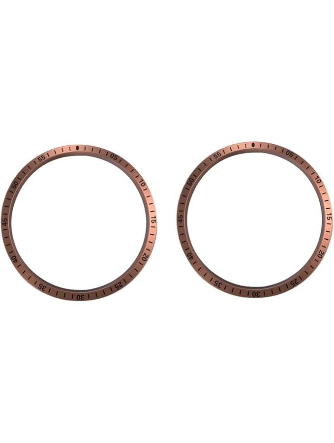 2Pcs Stainless Steel Watch Bezel Cover Rose Gold Scratch Resistant Adhesive Protector Case - Image 1