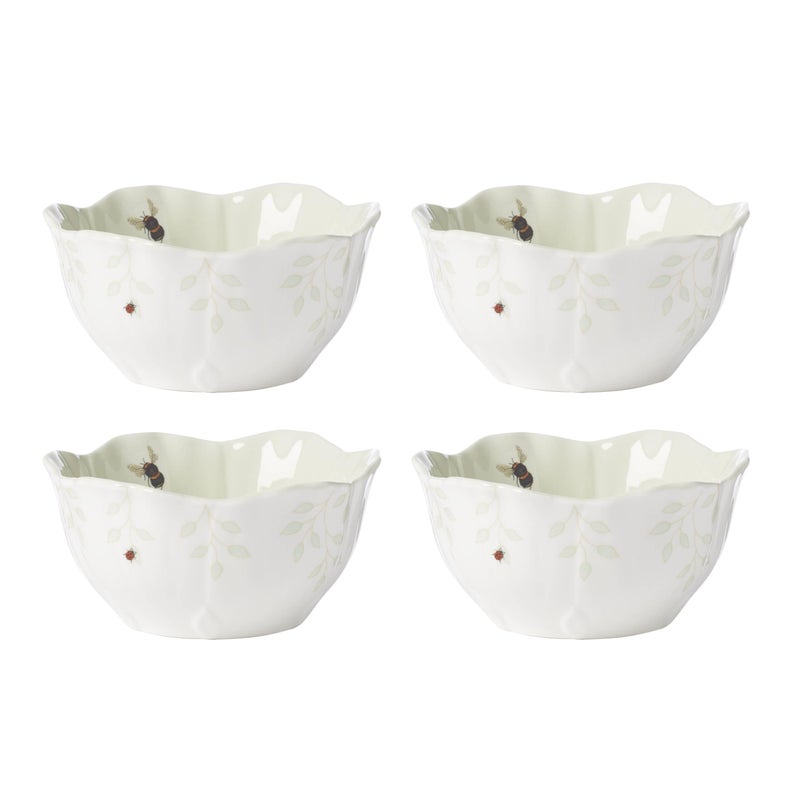 Lenox 897162 Butterfly Meadow Floral Dessert Bowls, Green, Set of 4 - Image 1