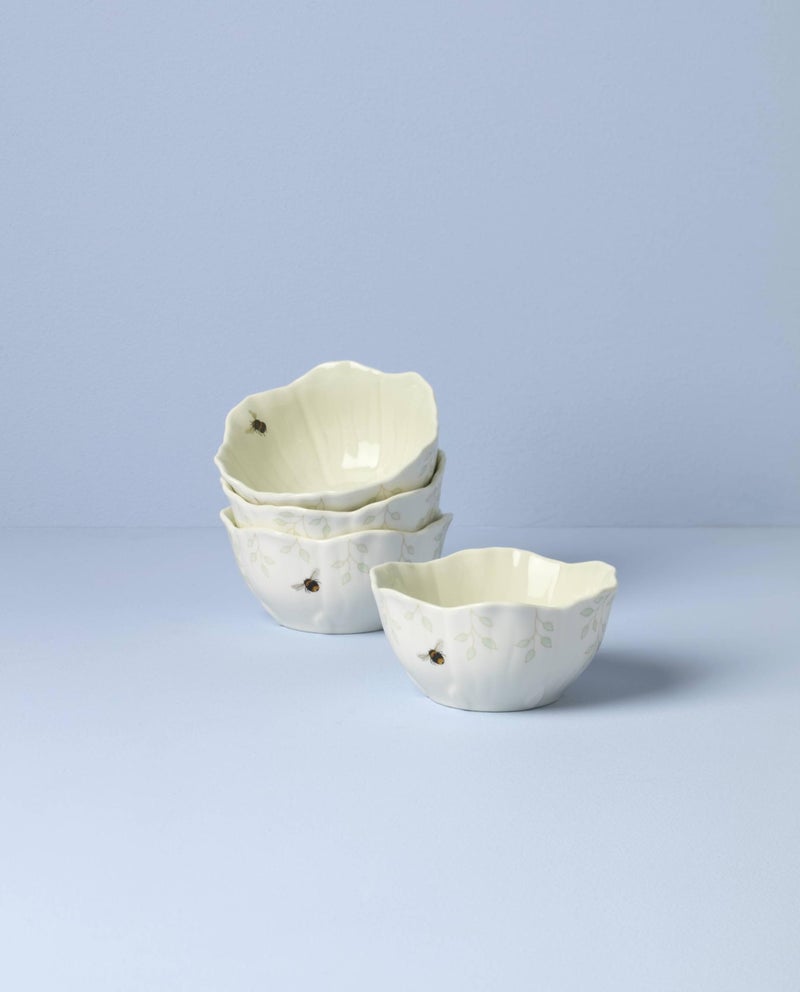 Lenox 897162 Butterfly Meadow Floral Dessert Bowls, Green, Set of 4 - Image 3