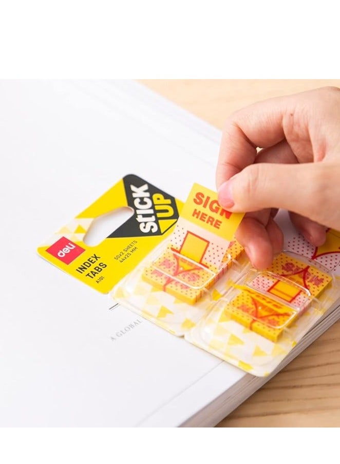 Deli علامات الفهرسة دلي EA10101 - وقع هنا - عبوة من 2 - Image 2