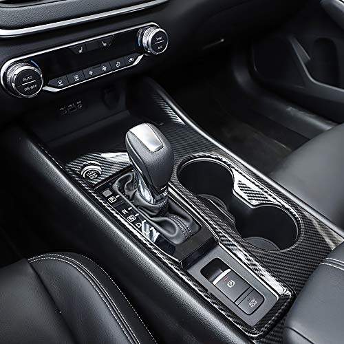 Kadore Carbon Fiber Pattern Interior Gear Shift Panel Cup Holders Frame Cover Trim for 2019-2022 2023 2024 Nissan Altima SV SR SL Platinum (Left Hand Drive) 1pc - Image 1
