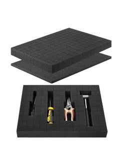 Y&D Pick Apart Foam Insert 6 Set Pluck 2 Sizes Pre Cubed for Interlocking Cases Tool Box Padding with Separated Bottom Camera Packing Storage Board Games  - Image 1