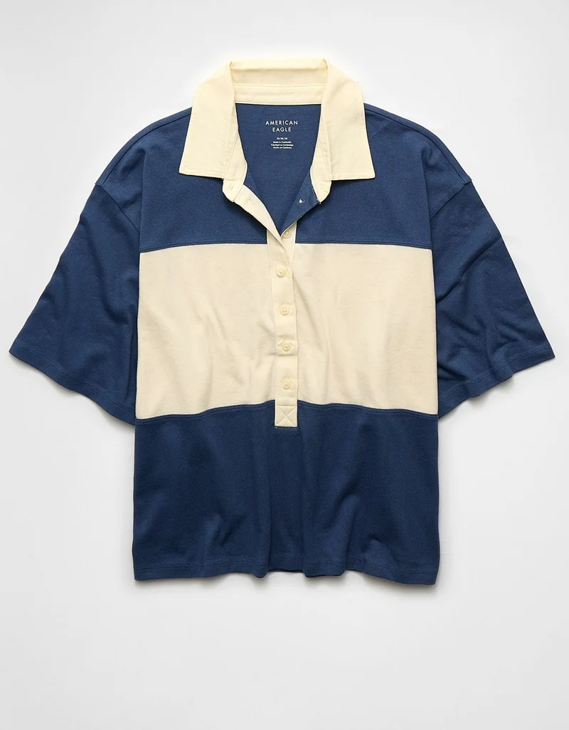 AE Striped Rugby Polo T-Shirt