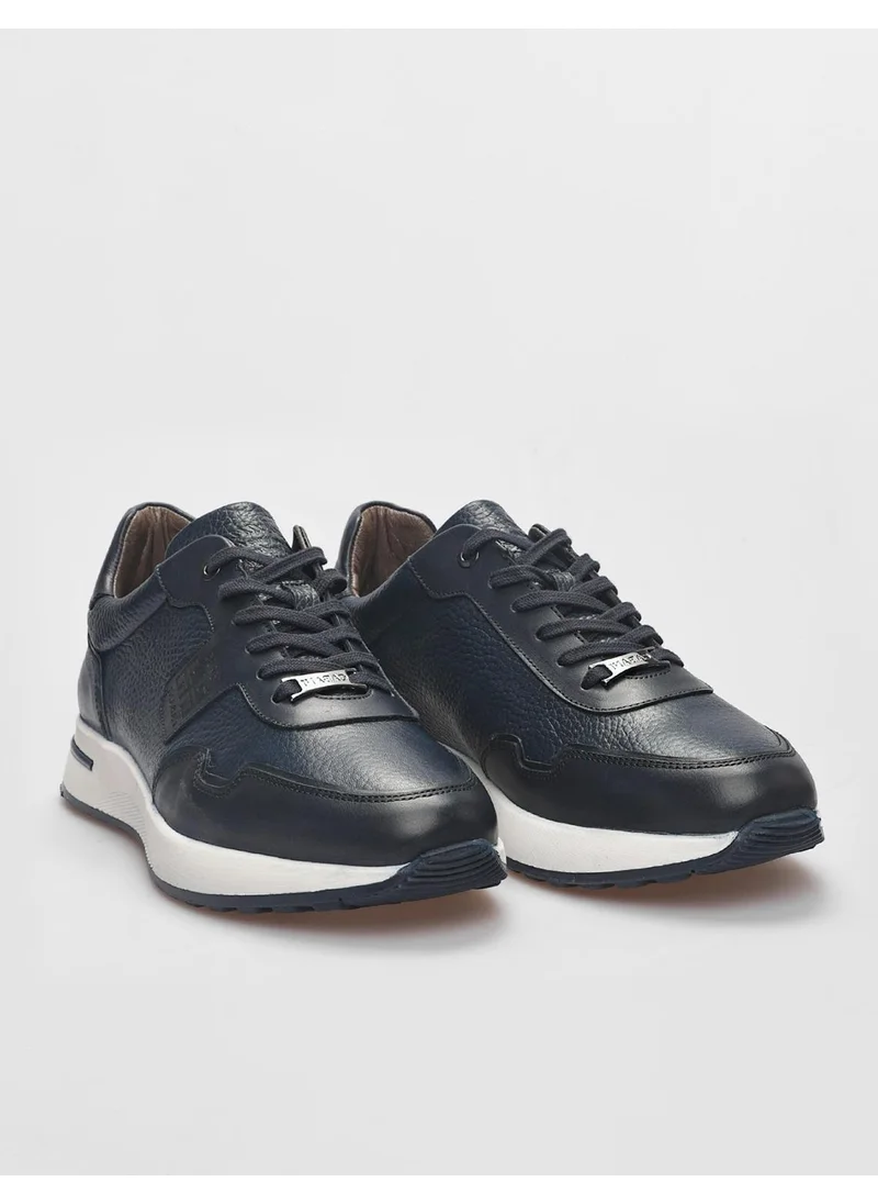 كاباني Leather Navy Blue Lace-up Men's Sports Shoes