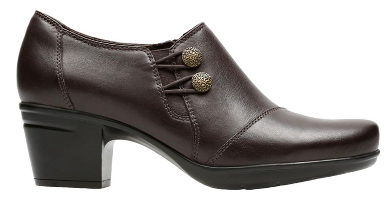 Clarks Women's Emslie Warren Zipper Ankle Boot, Dark Brown, 8 Wide - Image 5