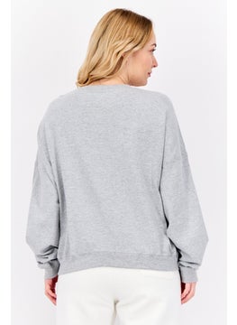 Champion Women Sportswear Fit Long Sleeve Outdoor Sweatshirt, Grey  - Image 3