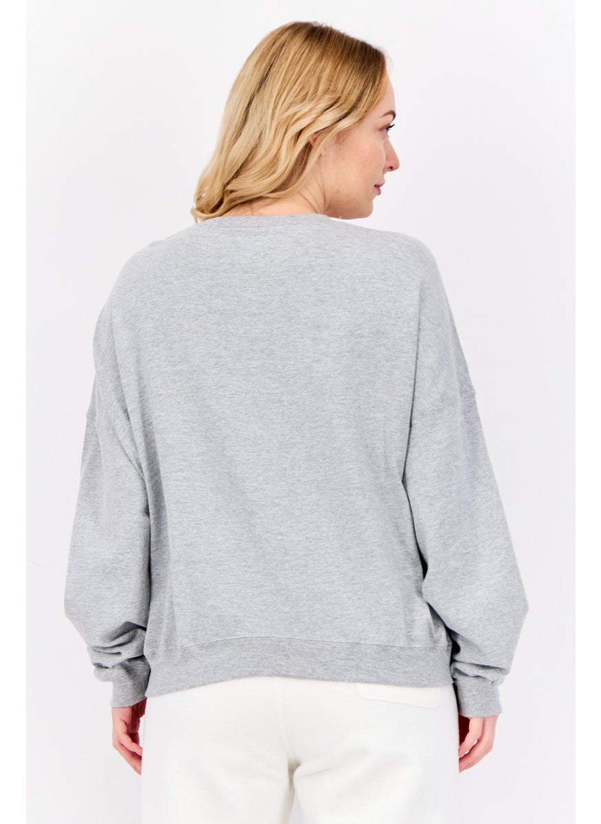 Champion - Women Sportswear Fit Long Sleeve Outdoor Sweatshirt, Grey - Image 1