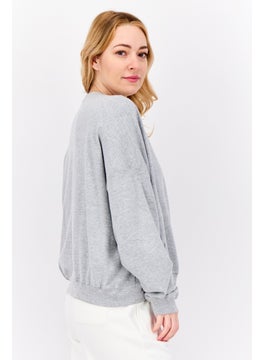Champion Women Sportswear Fit Long Sleeve Outdoor Sweatshirt, Grey  - Image 2