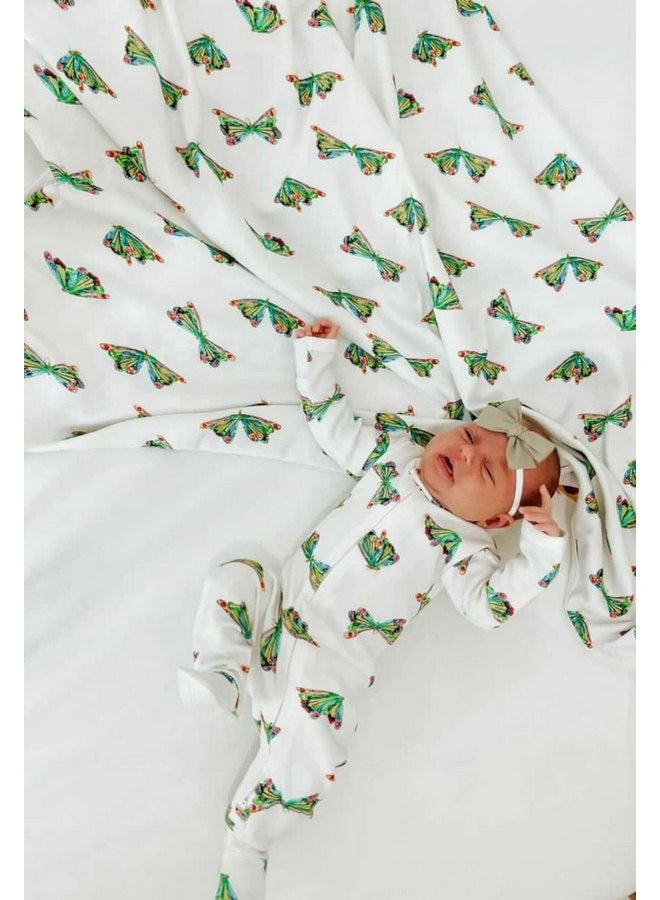 L'ovedbaby Baby Girls Organic Blanket, Butterfly - Image 2