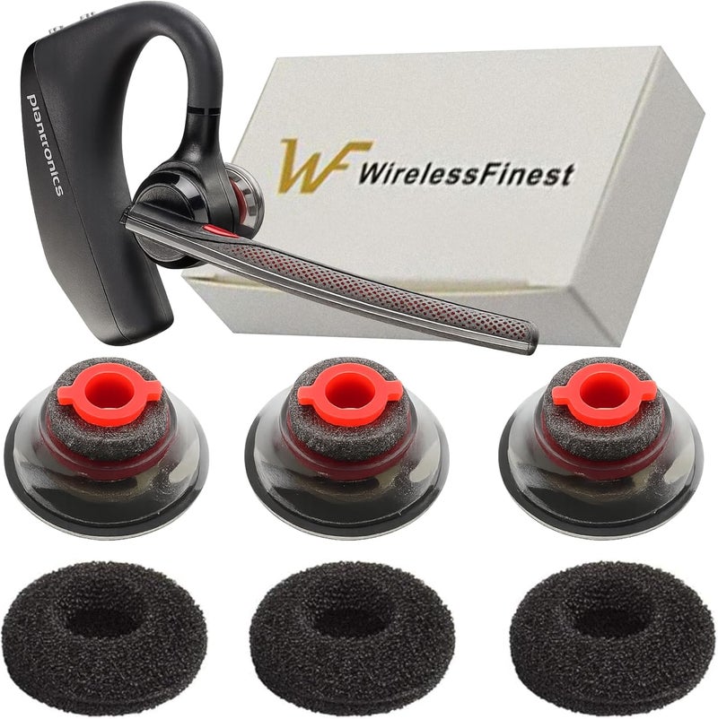 WirelessFinest 3X Ultra Comfort Eartips Ear Buds Replacement Earphone Ear Tips Kits Earpads Foam Set Cushion for Plantronics Voyager 5200 5220 5210 Series Bluetooth Headset Headphone (Mixed L/M/S) - Image 1