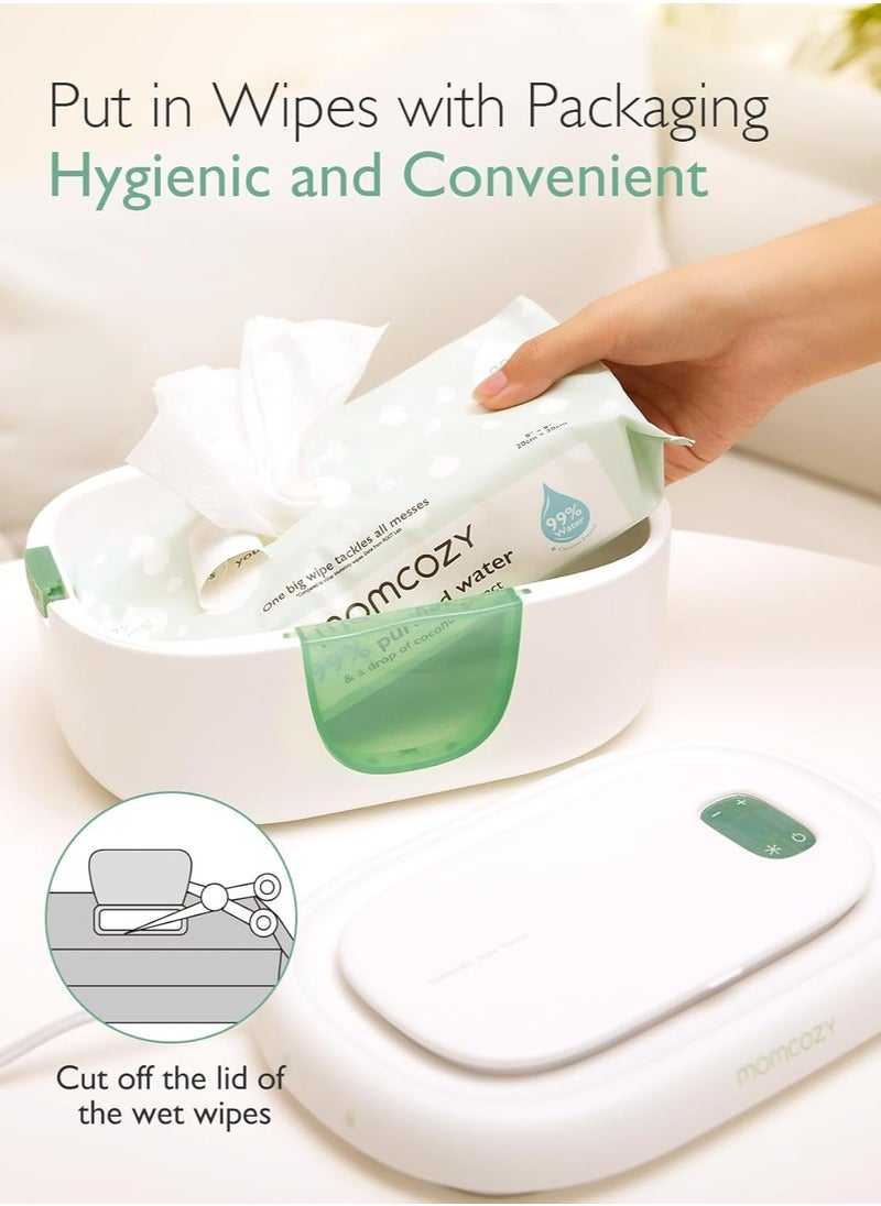 Momcozy Baby Wipe Warmer, Innovative Spring Design, Large Capacity Wipes Dispenser, Fast and Even Heating, 4 Modes of Temperature Heating Control, Diaper Wipe Warmer with Night Light  - Image 4