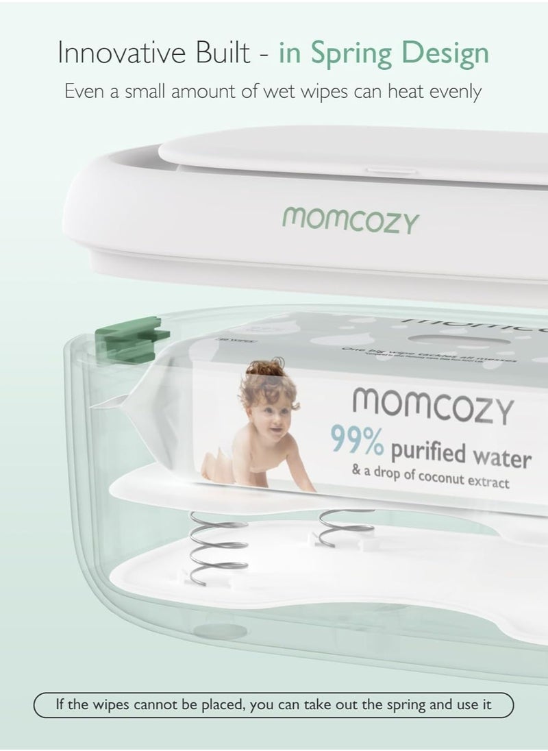 Momcozy Baby Wipe Warmer, Innovative Spring Design, Large Capacity Wipes Dispenser, Fast and Even Heating, 4 Modes of Temperature Heating Control, Diaper Wipe Warmer with Night Light  - Image 5
