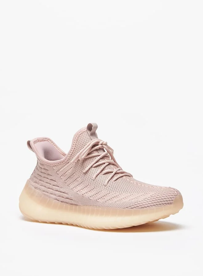 شو اكسبرس Women Textured Lace-Up Sports Shoes