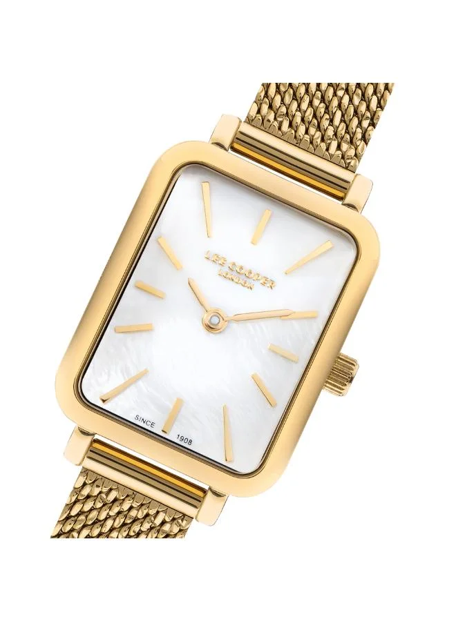 Lee Cooper White Mop Women's Mesh Analog Watch LC07815.120 - 20.5*26 mm for Women | Best Price UAE