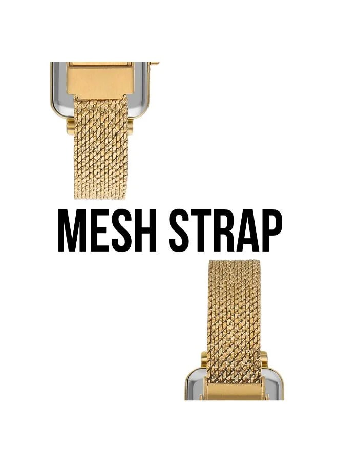 Lee Cooper White Mop Women's Mesh Analog Watch LC07815.120 - 20.5*26 mm for Women | Best Price UAE